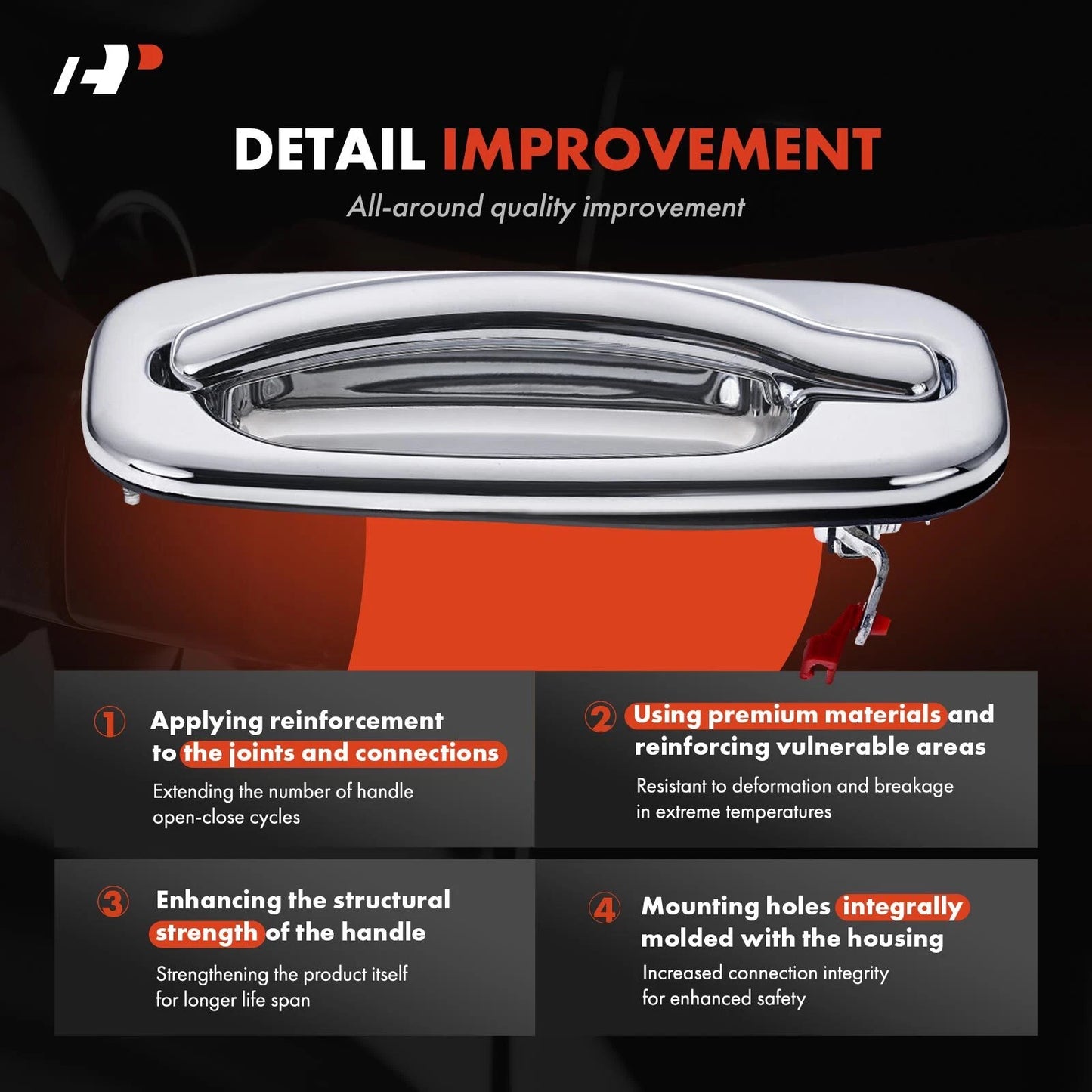 Chrome Exterior Door Handle for Chevy Silverado 1500 GMC
