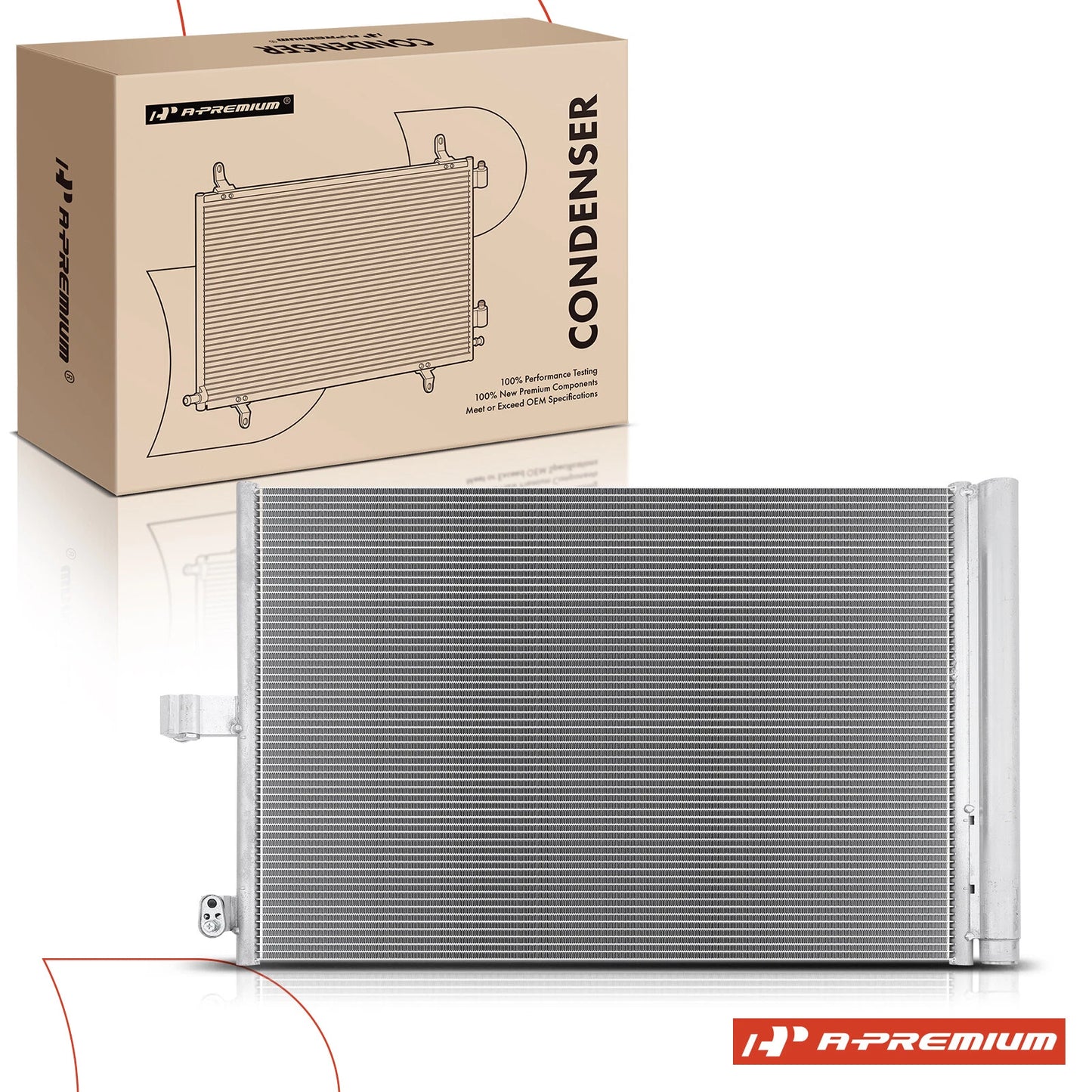 A/C Condenser with Bracket & Receiver Drier for Mercedes-Benz E400 E550 (2014–2017)