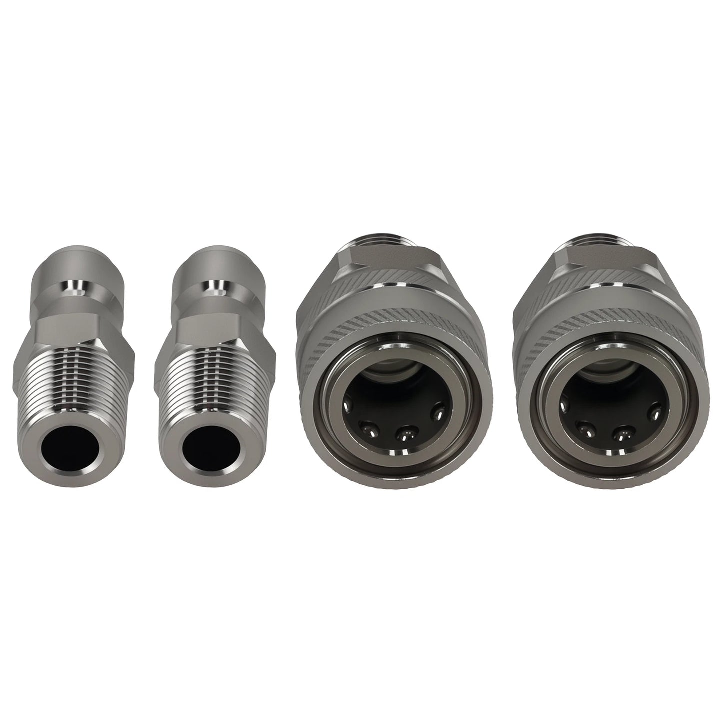 3/8" NPT Pressure Washer Adapter Quick Connect Socket Plug for Stainless (4 Pack)