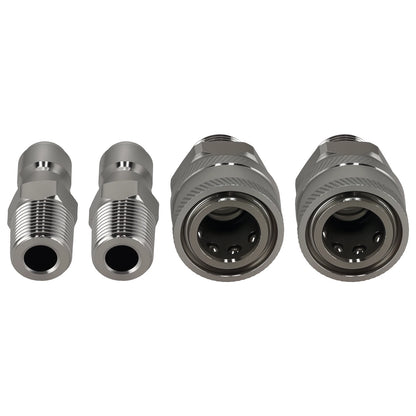 3/8" NPT Pressure Washer Adapter Quick Connect Socket Plug for Stainless (4 Pack)