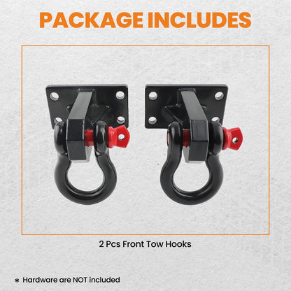 Front Tow Hooks Pair for Dodge Ram 2500 3500 (2010–2017)