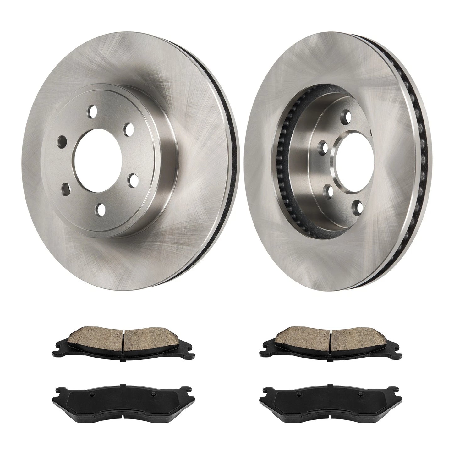Front Vented Brake Rotors Ceramic Pads Kit for Dodge Durango (2003–2003)