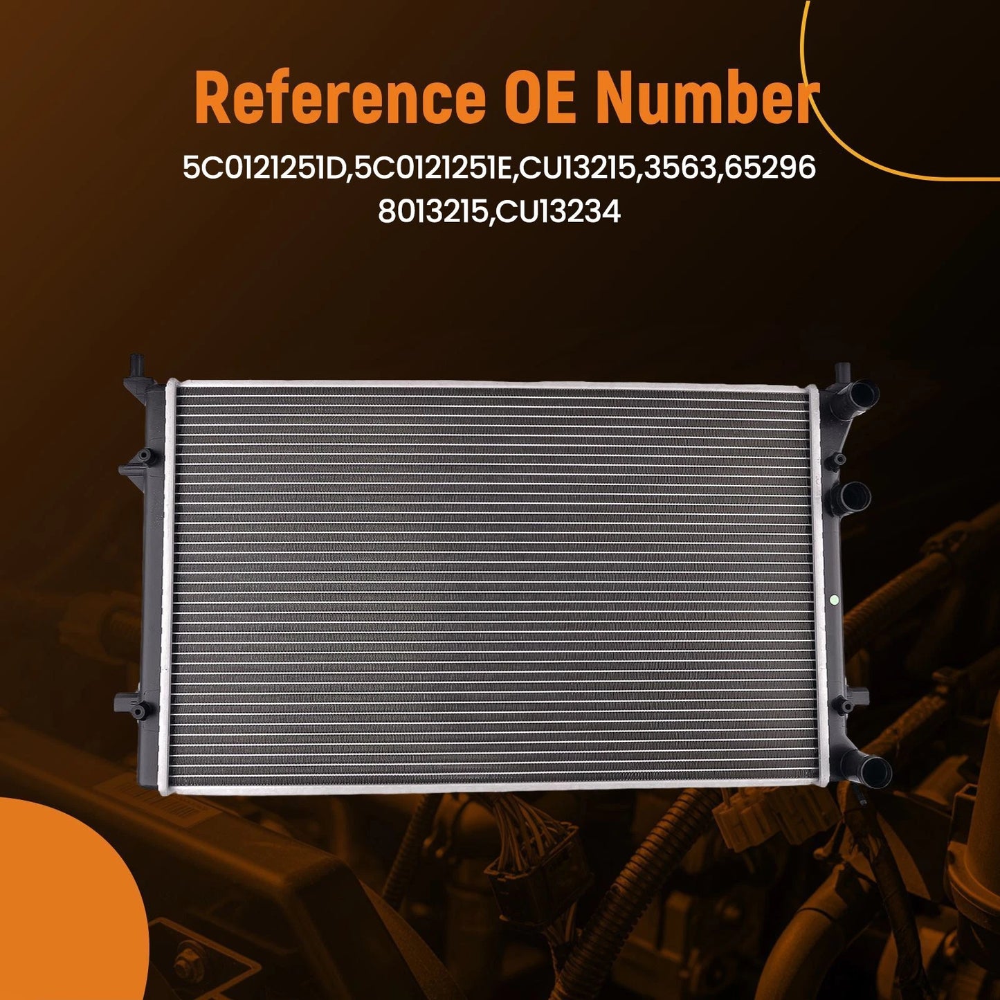 Coolant Radiator for VW Jetta Passat (2011–2015)