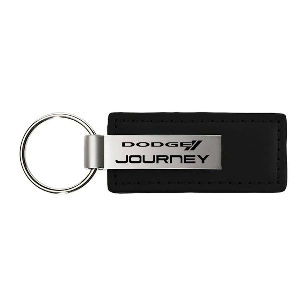 Black Leather Keychain - Officially Licensed for Dodge Journey