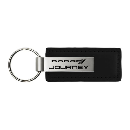Black Leather Keychain - Officially Licensed for Dodge Journey