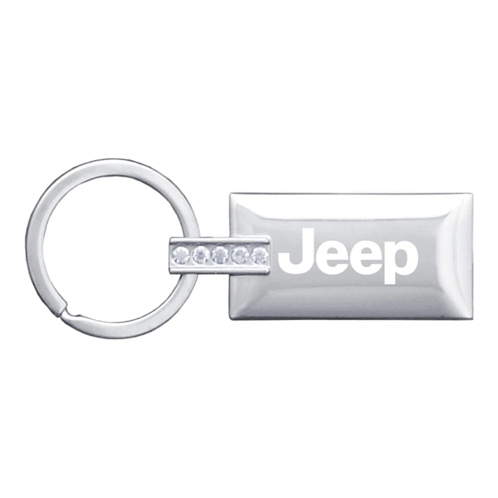 Jeweled Rectangular Keychain KC9121.JEE - Officially Licensed for Jeep