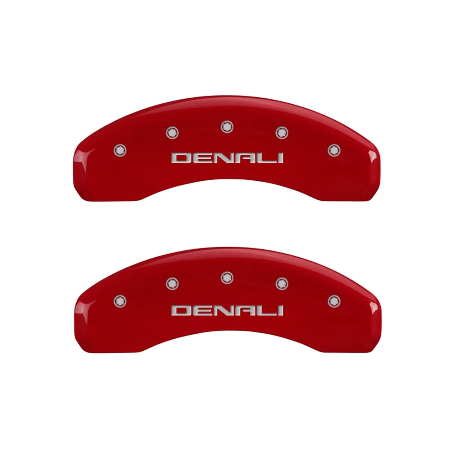Front and Rear Red Denali Caliper Covers for 2015–2020 GMC Yukon XL Denali