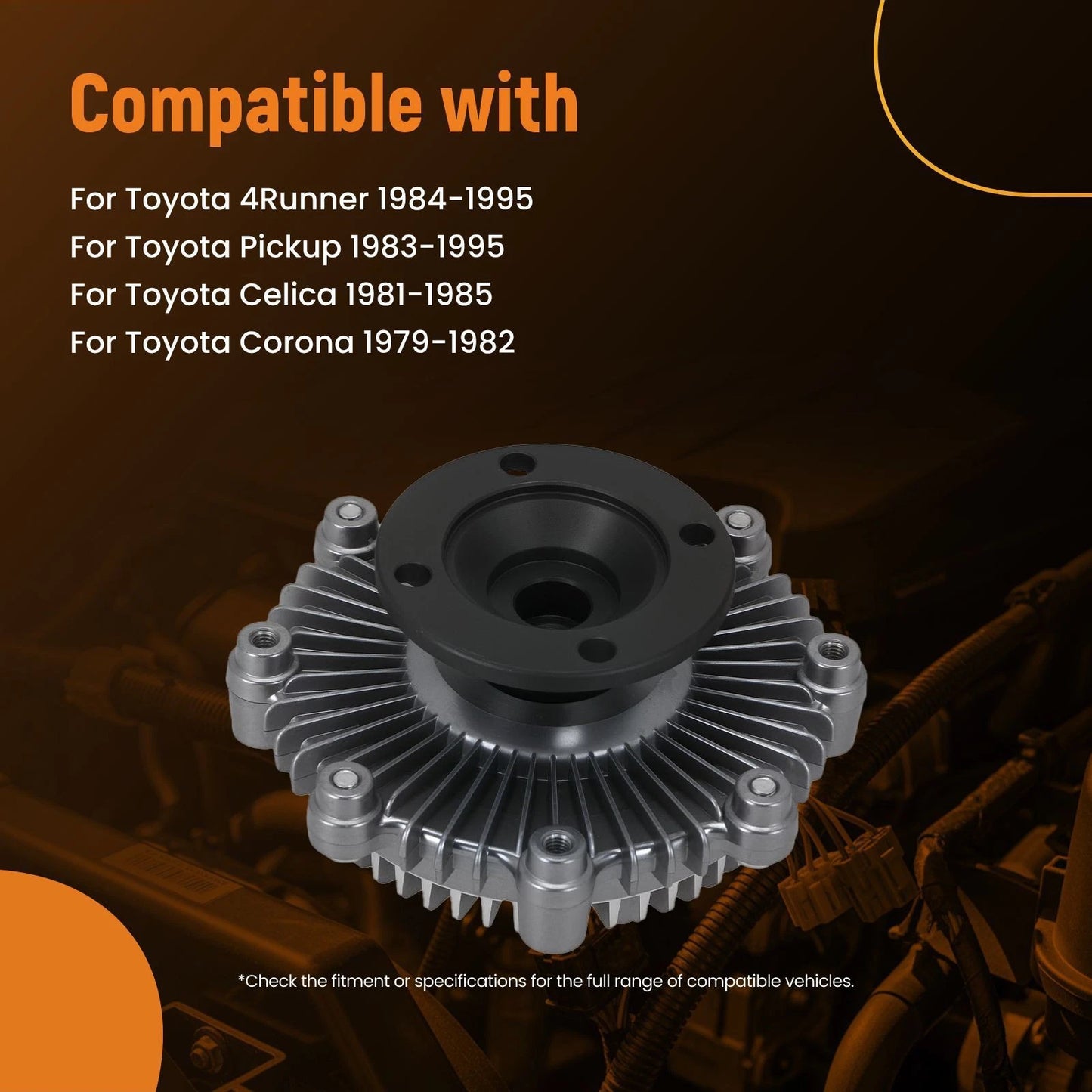 Cooling Fan Clutch for Toyota Corona, Celica, Pickup, 4Runner (1979–1995)