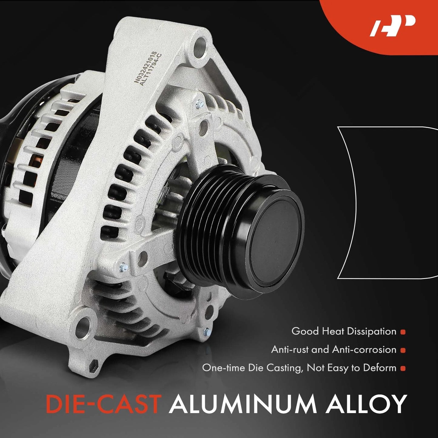 Alternator for Chevrolet Corvette (2014–2019) V8 6.2L 150A 6-Groove