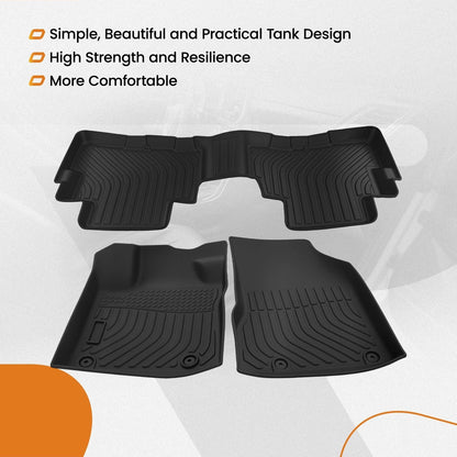 All-Weather Floor Mats for Nissan Murano (2019–2023) TPE Rubber Black