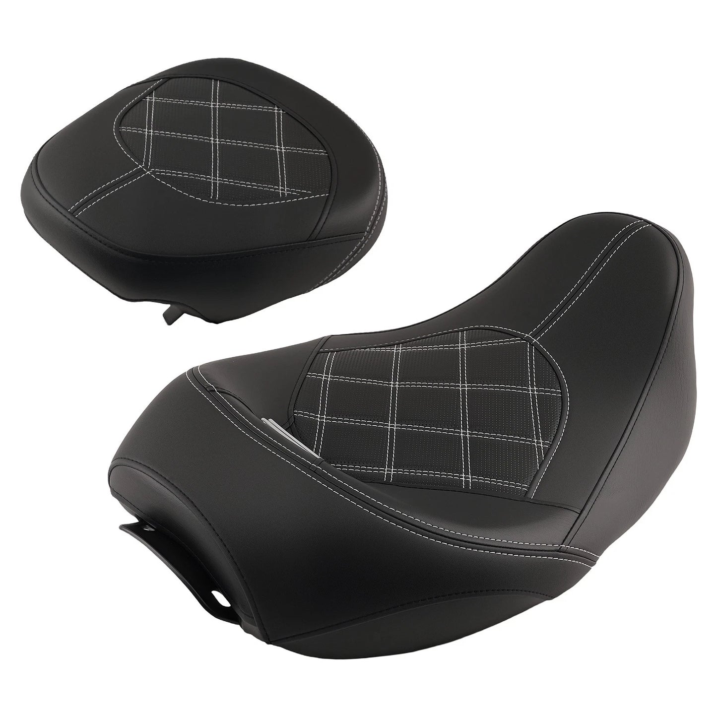 Black White Stitching Seat for Harley Touring (2009–2024)