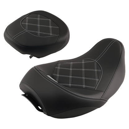 Black White Stitching Seat for Harley Touring (2009–2024)