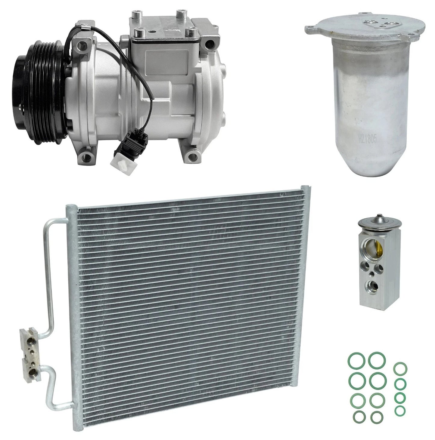 AC Compressor Kit with Condenser for BMW 740iL 4.0L V8 (1996–1998)