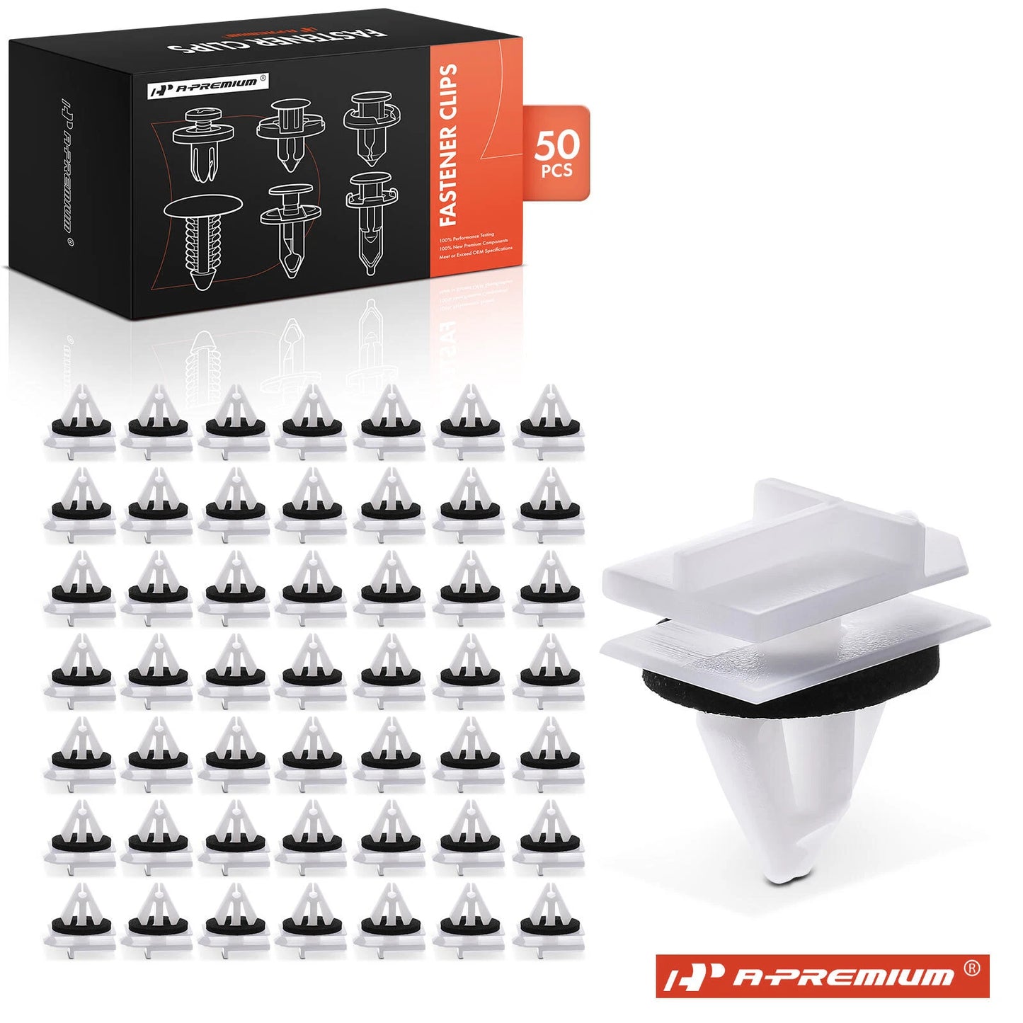 50Pcs 9mm Nylon Fender Bumper Retainer Clip for Chevrolet SSR (2003–2006)