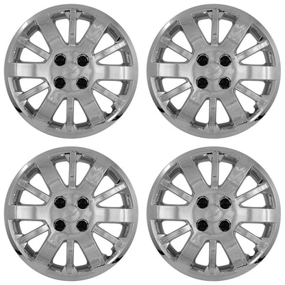 4 Chrome 15" 4 Lug Bolt On Hub Caps Rim Wheel Covers R15 for fit G5 Pursuit 2005