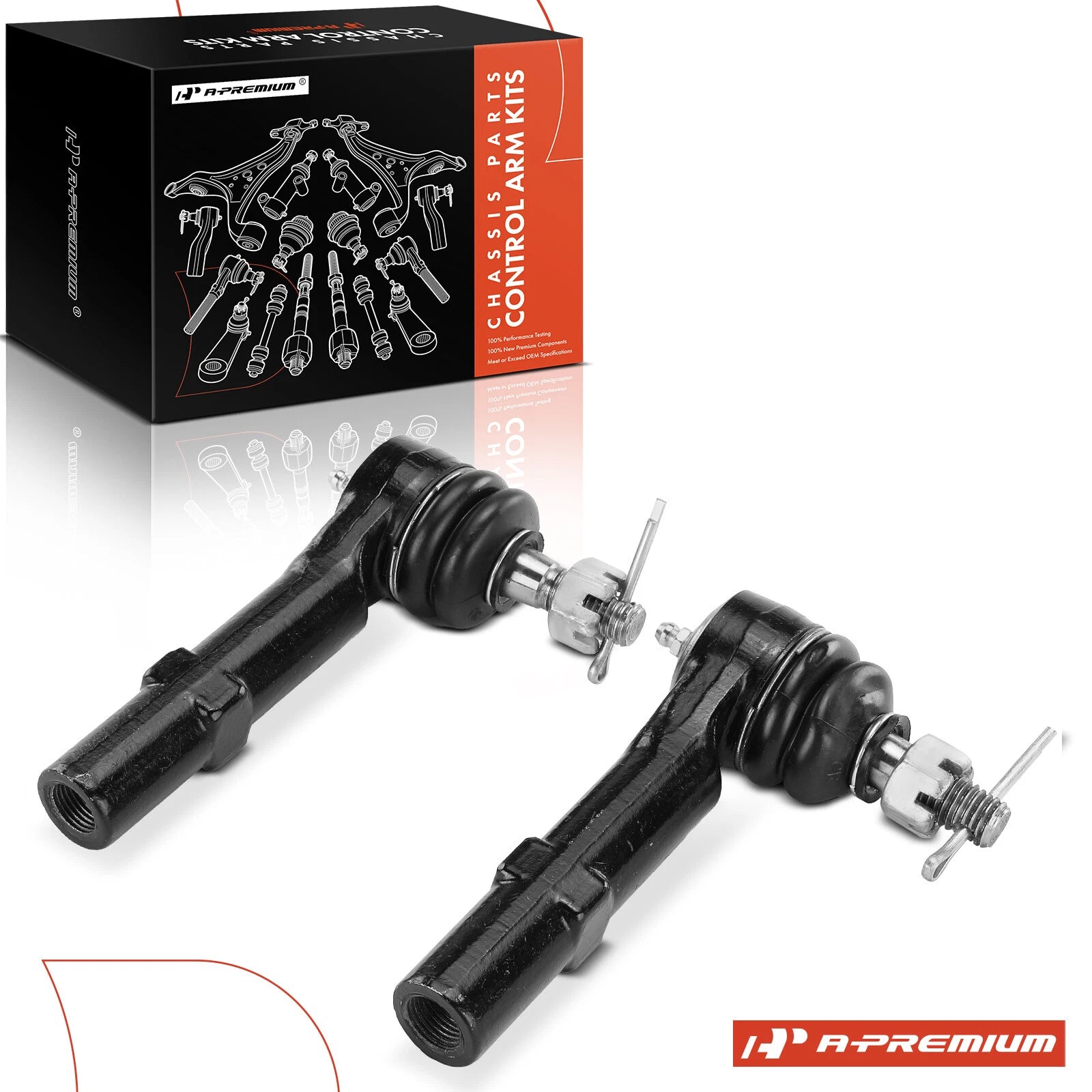 2X Front Outer Tie Rod End for Chevy Silverado 1500 (2009–2013)