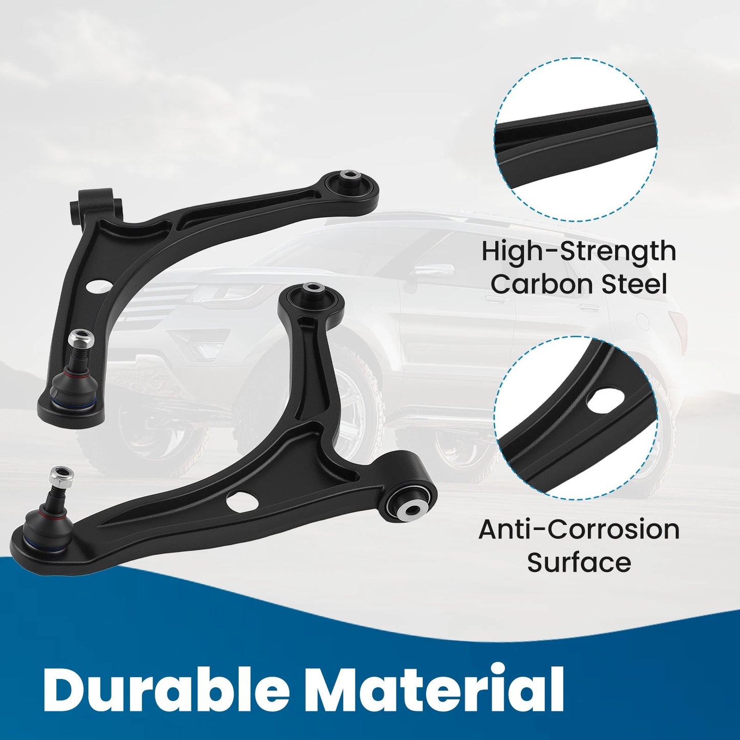 Front Lower Control Arms and Tie Rod Ends for Honda Ridgeline (2006–2014)