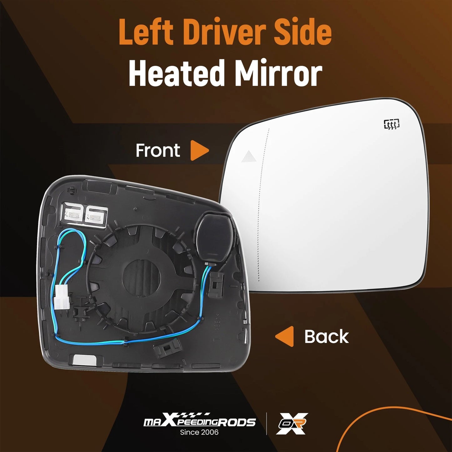 Heated Driver Side Mirror Glass for Jeep Grand Cherokee / Dodge Durango (2021–2021)