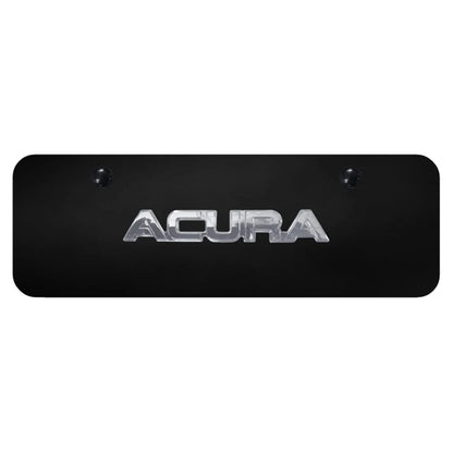 Chrome Name on Black Mini License Plate - Officially Licensed for Acura