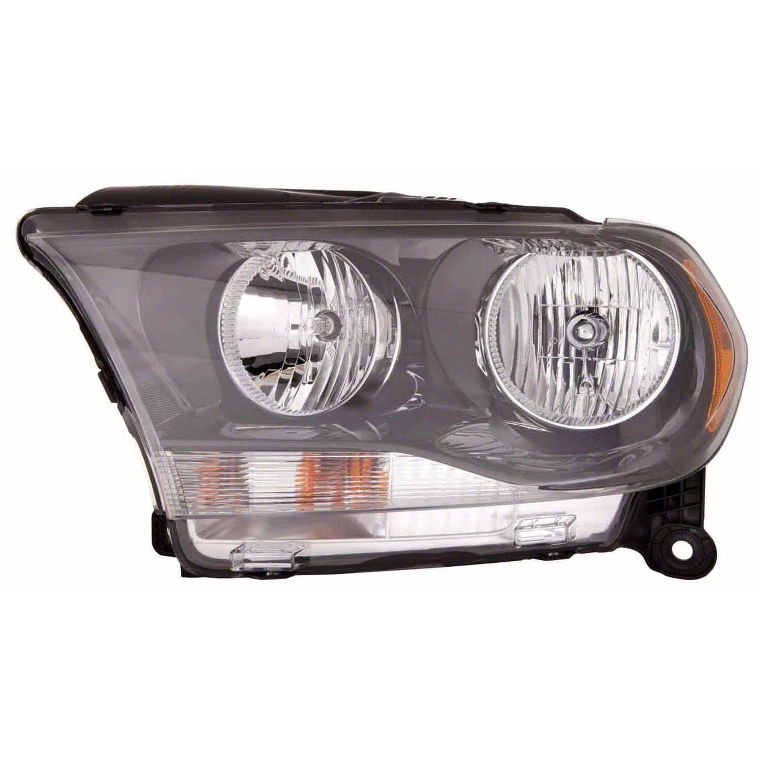 Replacement Passenger Side Halogen Head Light Assembly w/Black Trim
