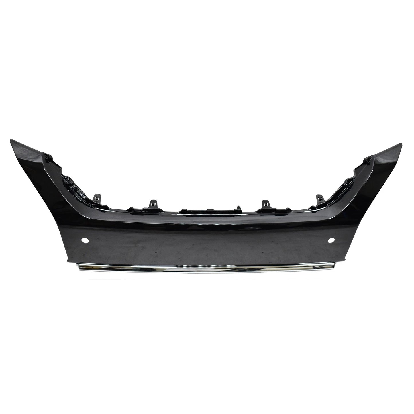 Replacement Black Chrome/Gloss Plastic Front Bumper Cover Finishing Panel