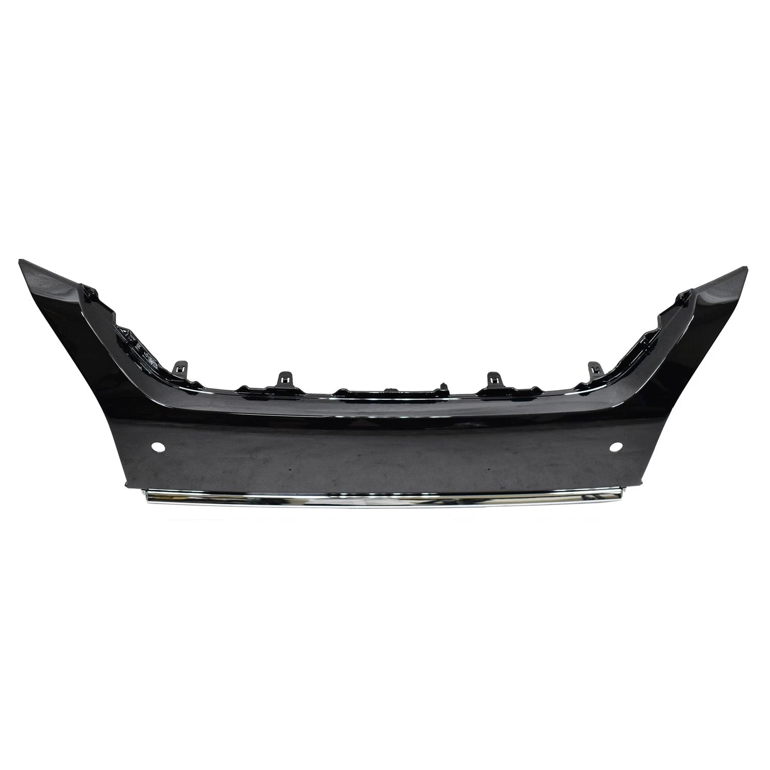 Replacement Black Chrome/Gloss Plastic Front Bumper Cover Finishing Panel
