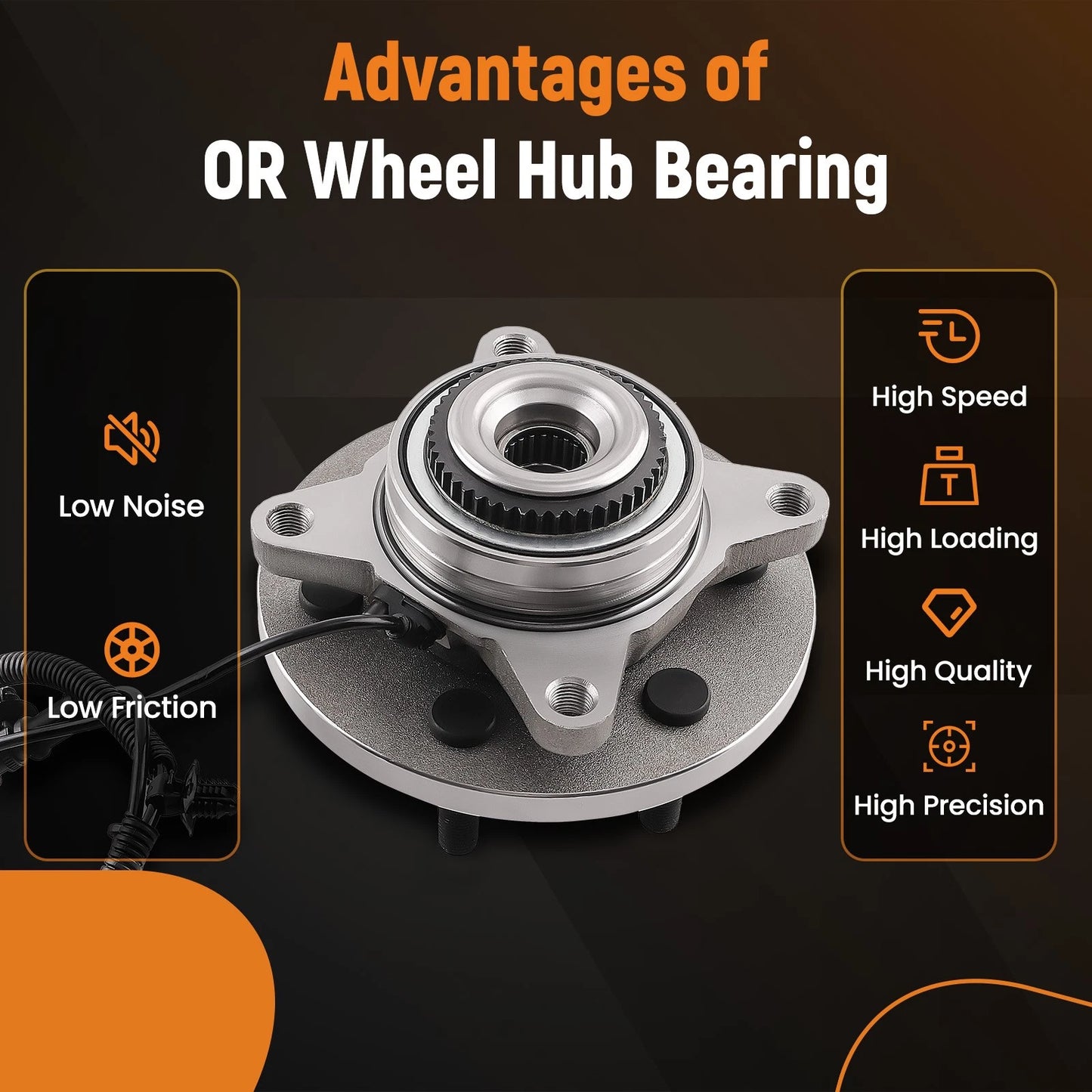 Front Wheel Bearing Hub Assembly for Lincoln Navigator 4WD (2018–2020)