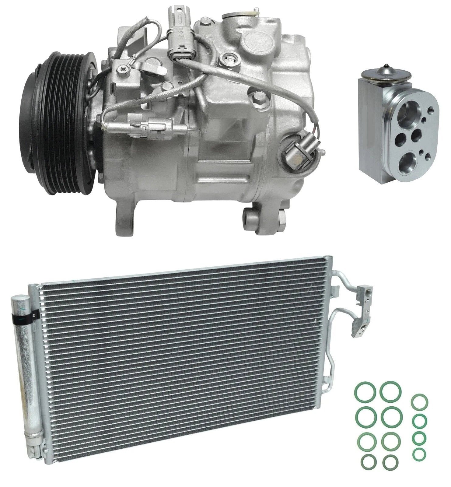 AC Compressor Kit with Condenser for BMW 428i xDrive Gran Coupe (2014–2017)