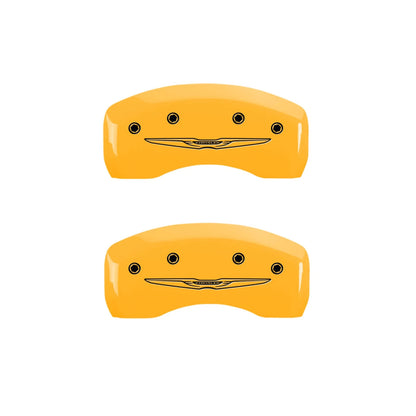Brake Caliper Covers Front Yellow for 2011-2014 Chrysler 200 by MGP