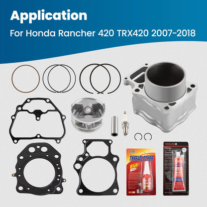 Cylinder Piston Kit Top End Set for Honda TRX 420 Rancher (2007–2018)