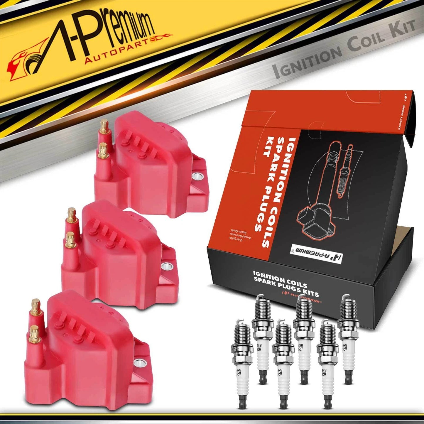 3X Ignition Coil & 3X Iridium Spark Plug for Chevy Pontiac Buick