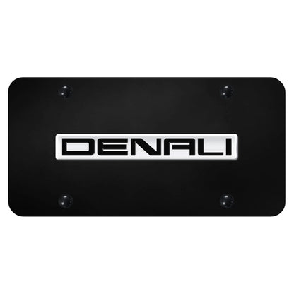 Chrome Name on Black License Plate - Officially Licensed for GMC Denali