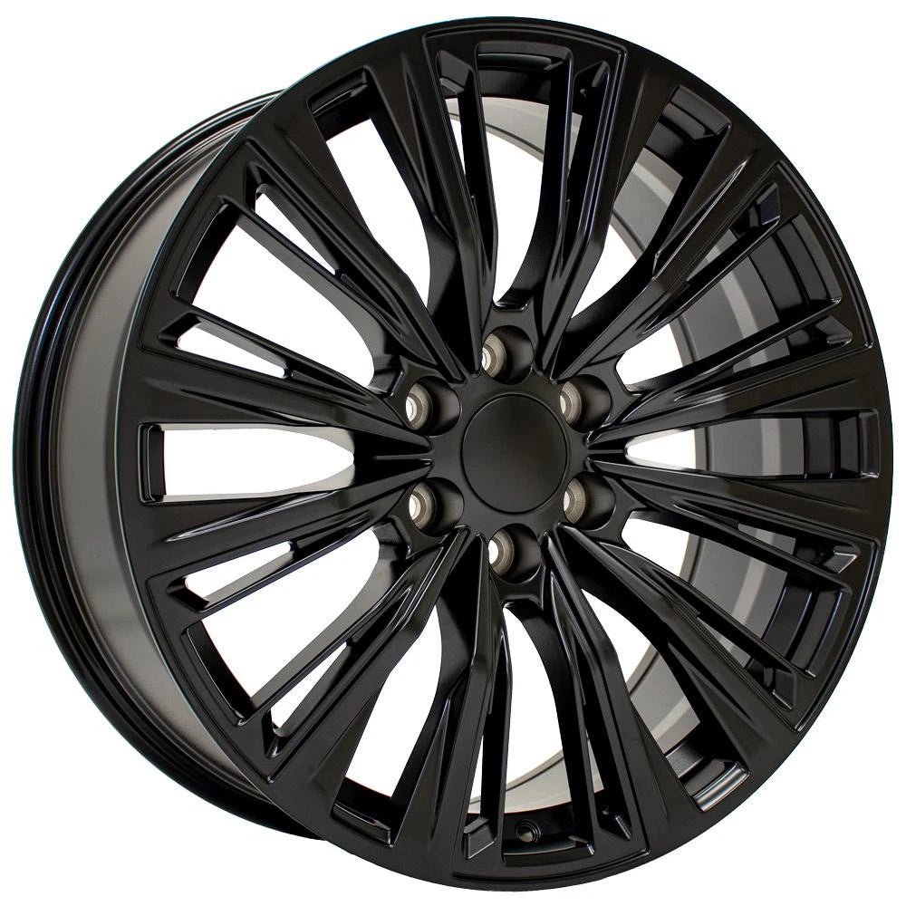 2WD Wheel 22 Inch Satin Black Replacement for 1988-2000 Chevy C2500
