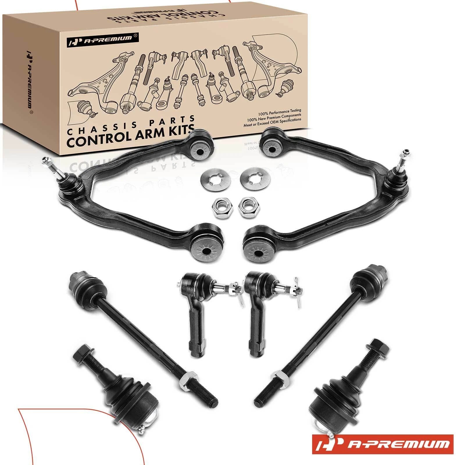 8x Control Arm with Ball Joint Tie Rod End for Chevy Tahoe (2000–2006)