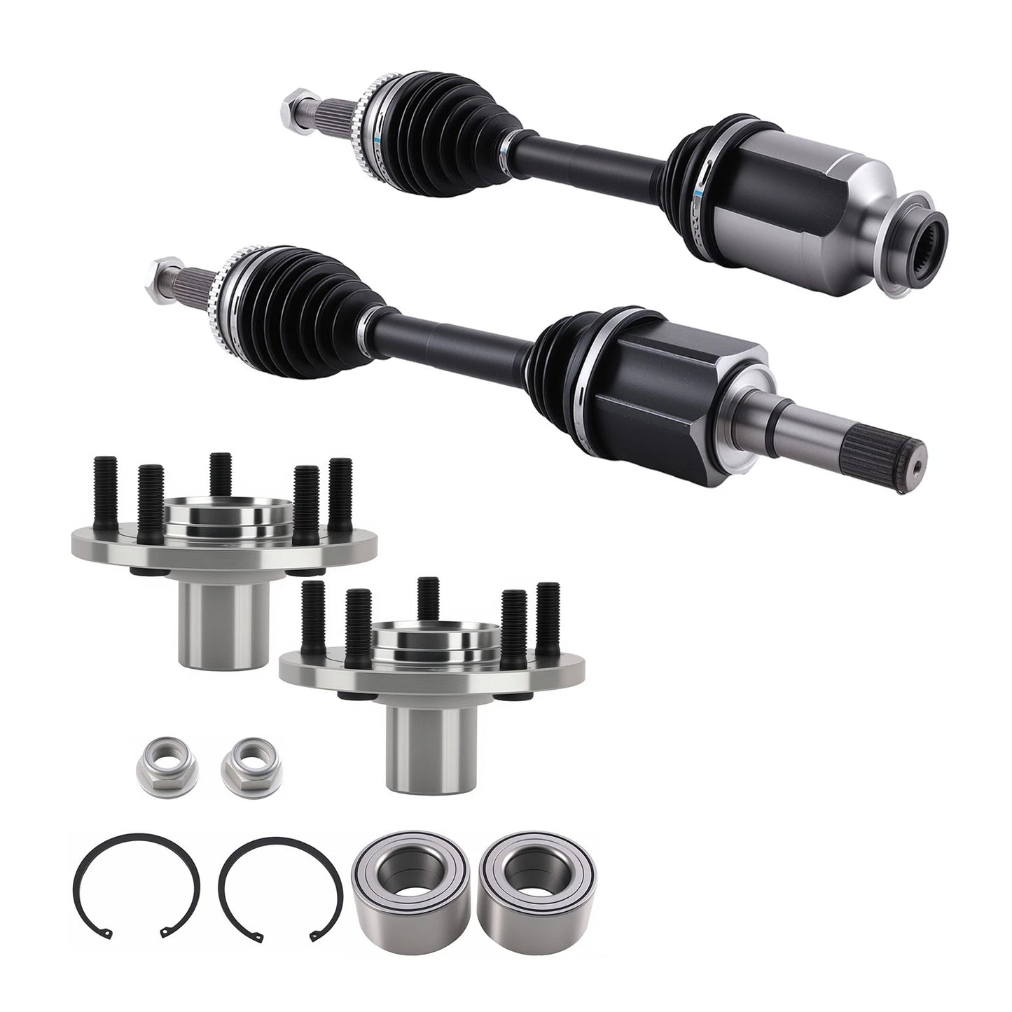 Front Wheel Bearing Hub & CV Axle Shaft for Ford Edge Lincoln MKX (2007–2010)