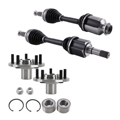 Front Wheel Bearing Hub & CV Axle Shaft for Ford Edge Lincoln MKX (2007–2010)