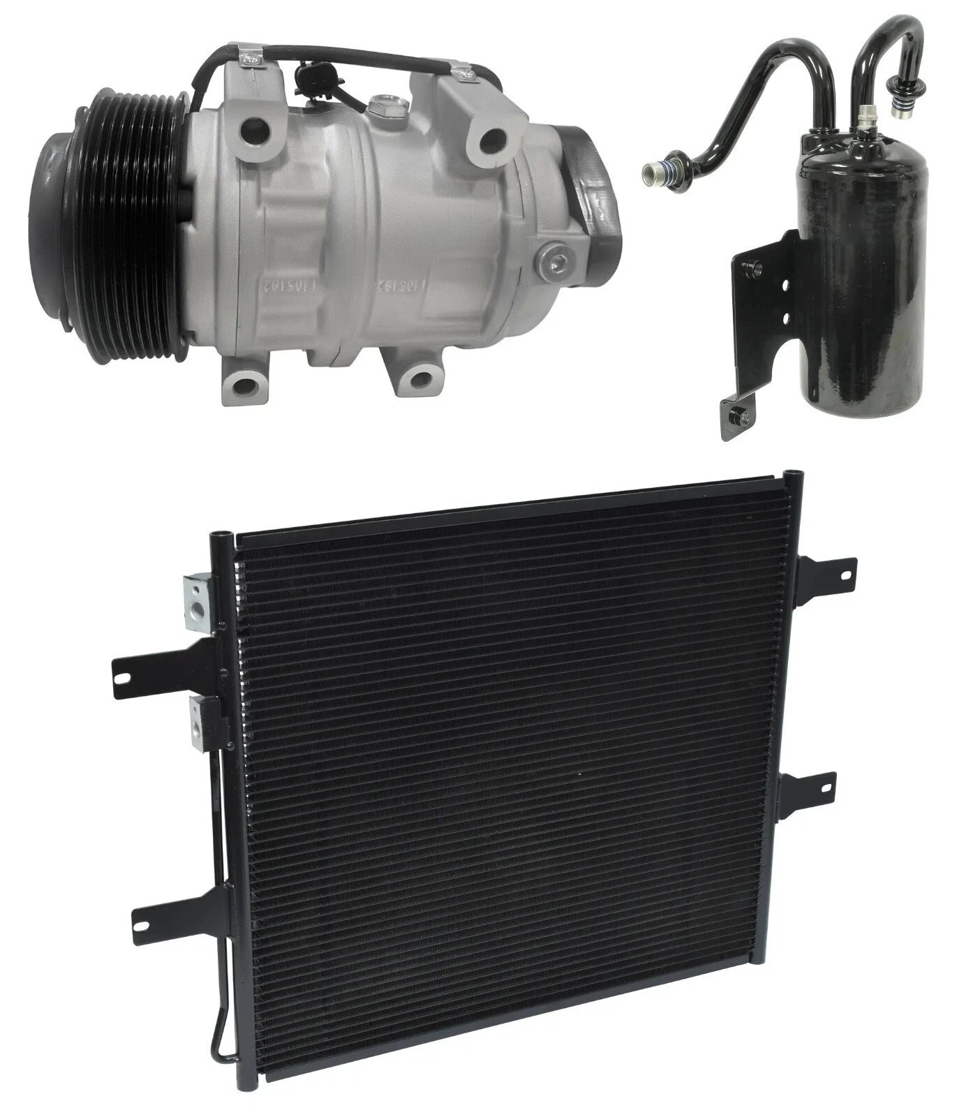 AC Compressor Kit With Condenser for Dodge Ram 2500 5.9L (2006–2008)