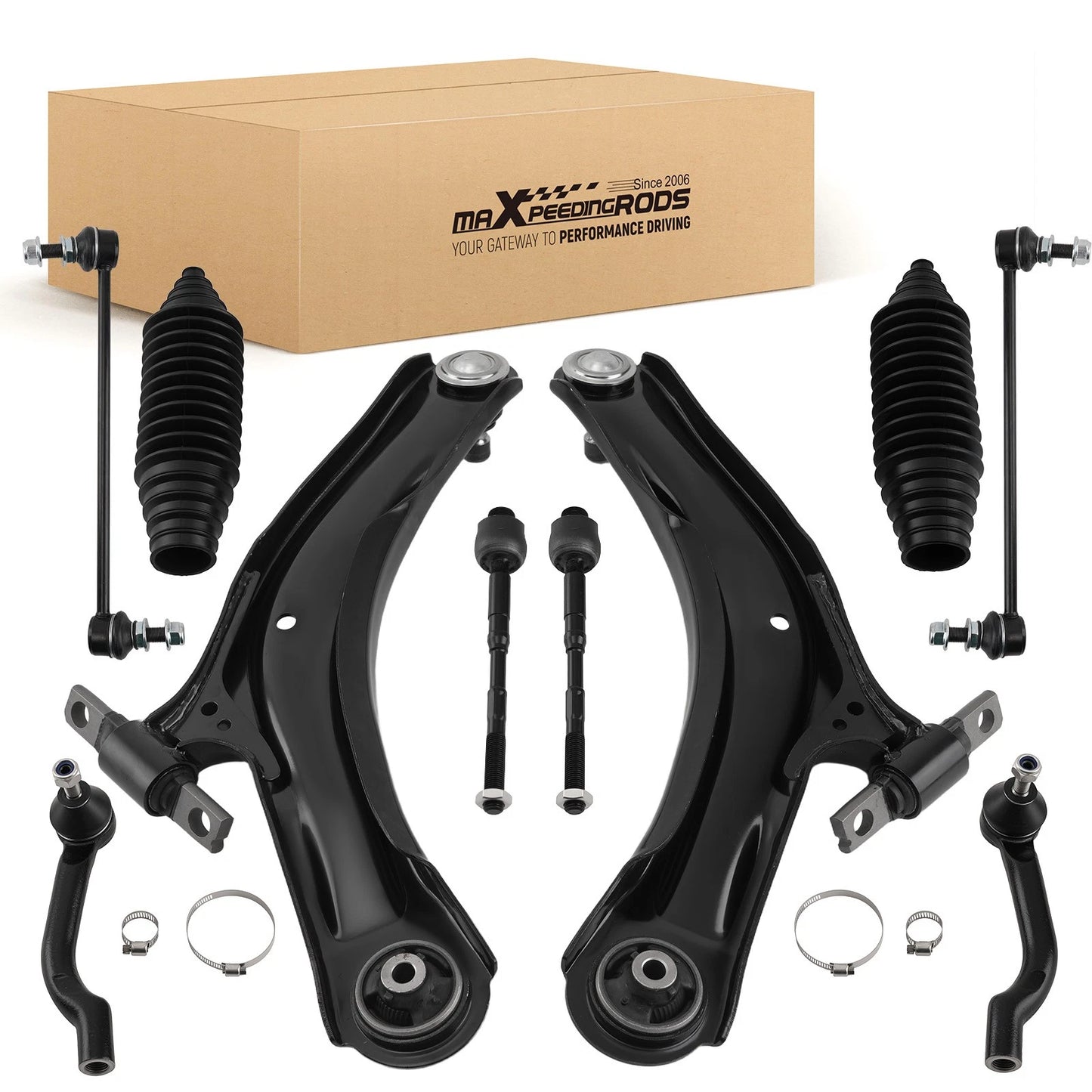 10 Pcs Front Lower Control Arm Assembly for Nissan Rogue (2008–2013)