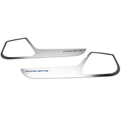 Door Guards with Yellow Carbon Fiber Inlay for 2014–2019 Corvette Z06 Z51