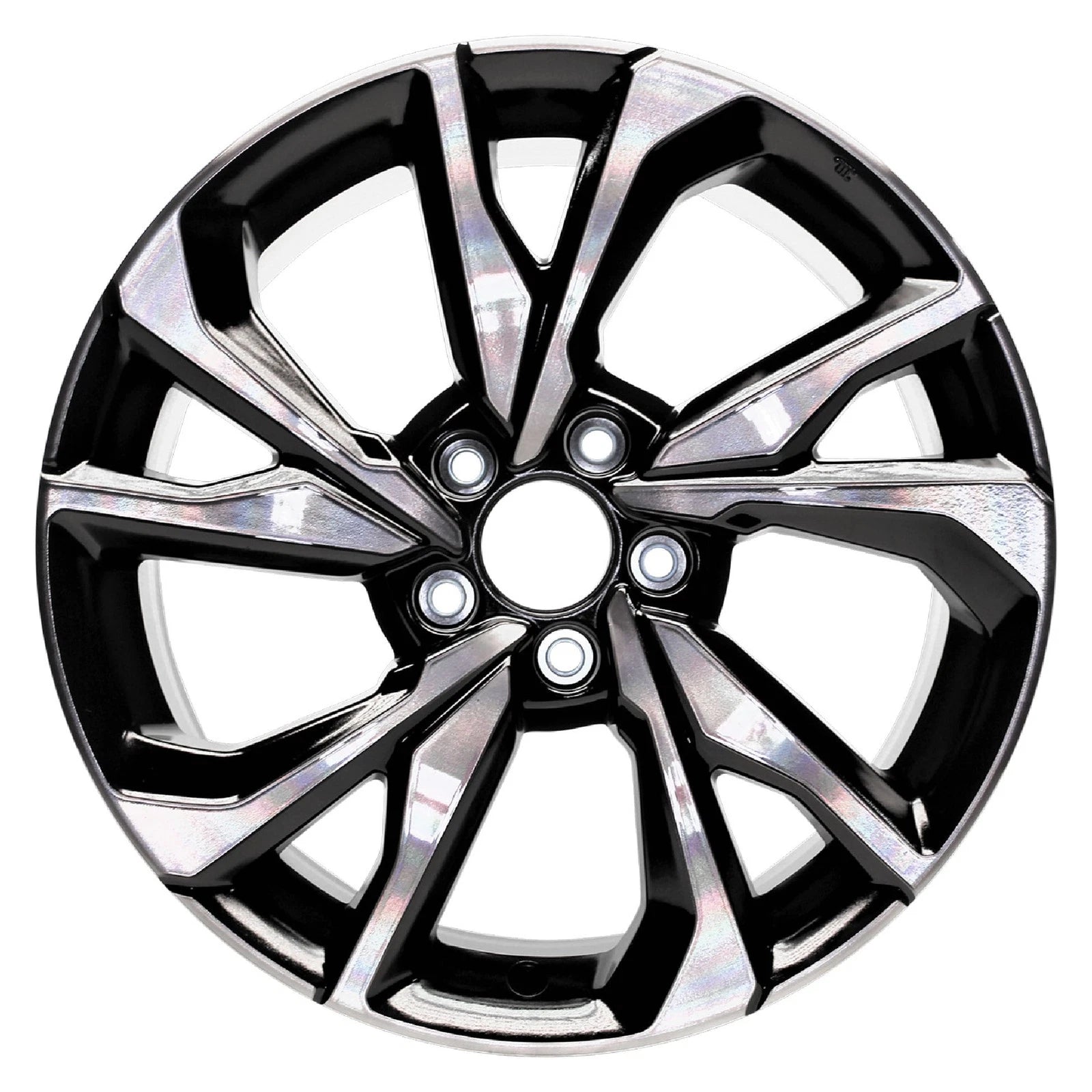 18" Smoked Clear Coat Mach'd w/Black Rim by JTE Wheels for 2017-18 Civic (18x8)