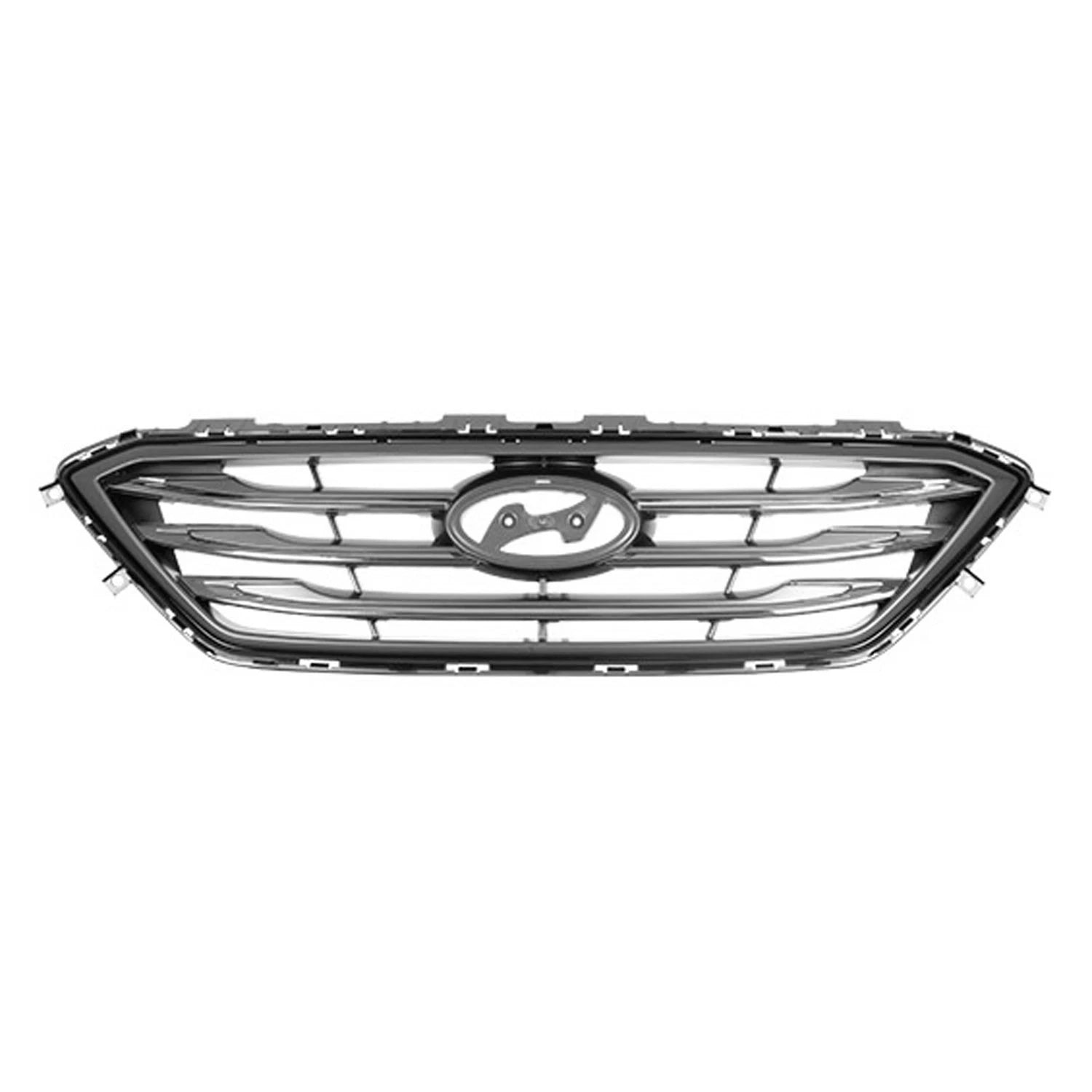 Replacement Black/Gray/Silver Chrome/Painted Front Grille w/o Auto Cruise