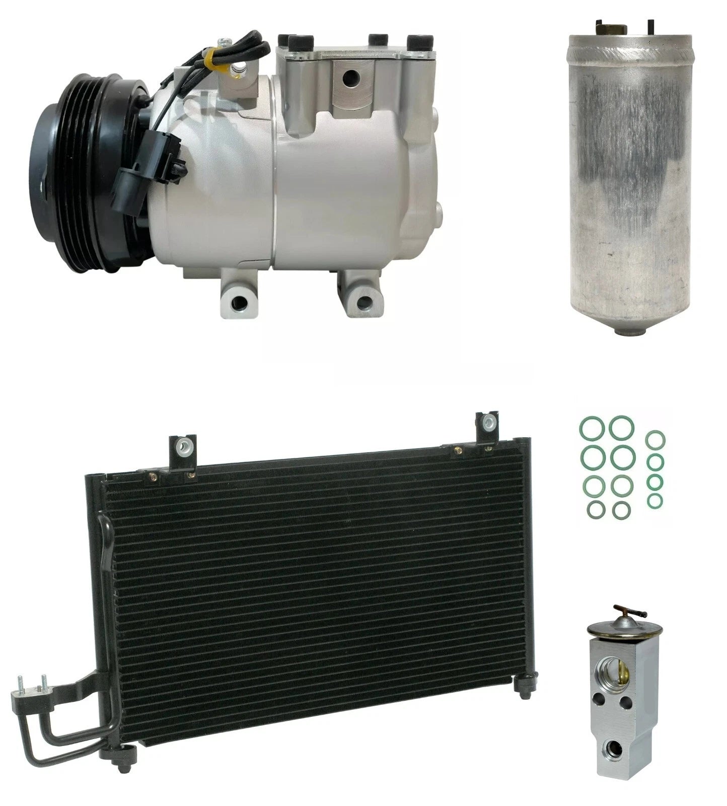 A C Compressor Kit with Condenser for Kia Sephia 1.8L (2001–2002)