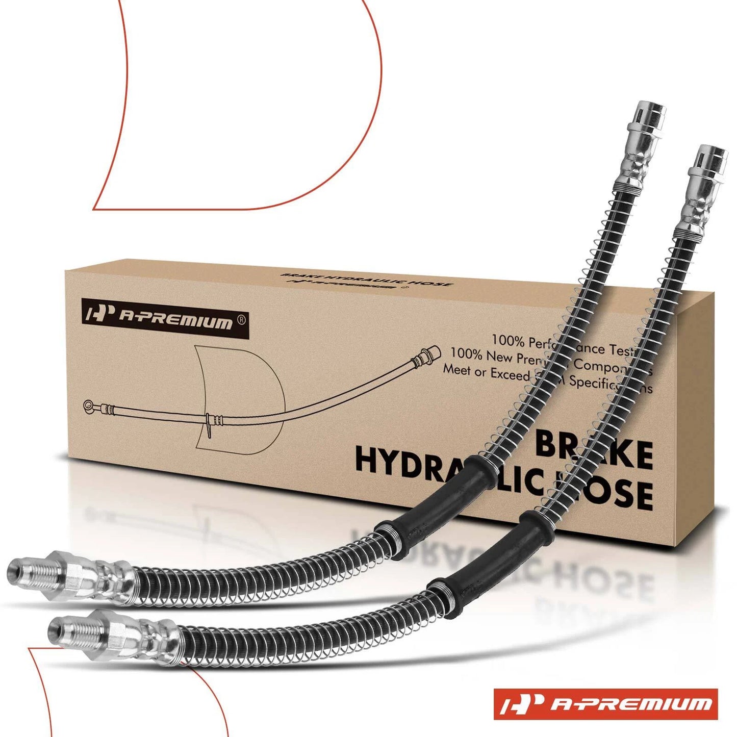 2X Front Brake Hydraulic Hose for Mercedes-Benz S65 AMG (2010–2018)