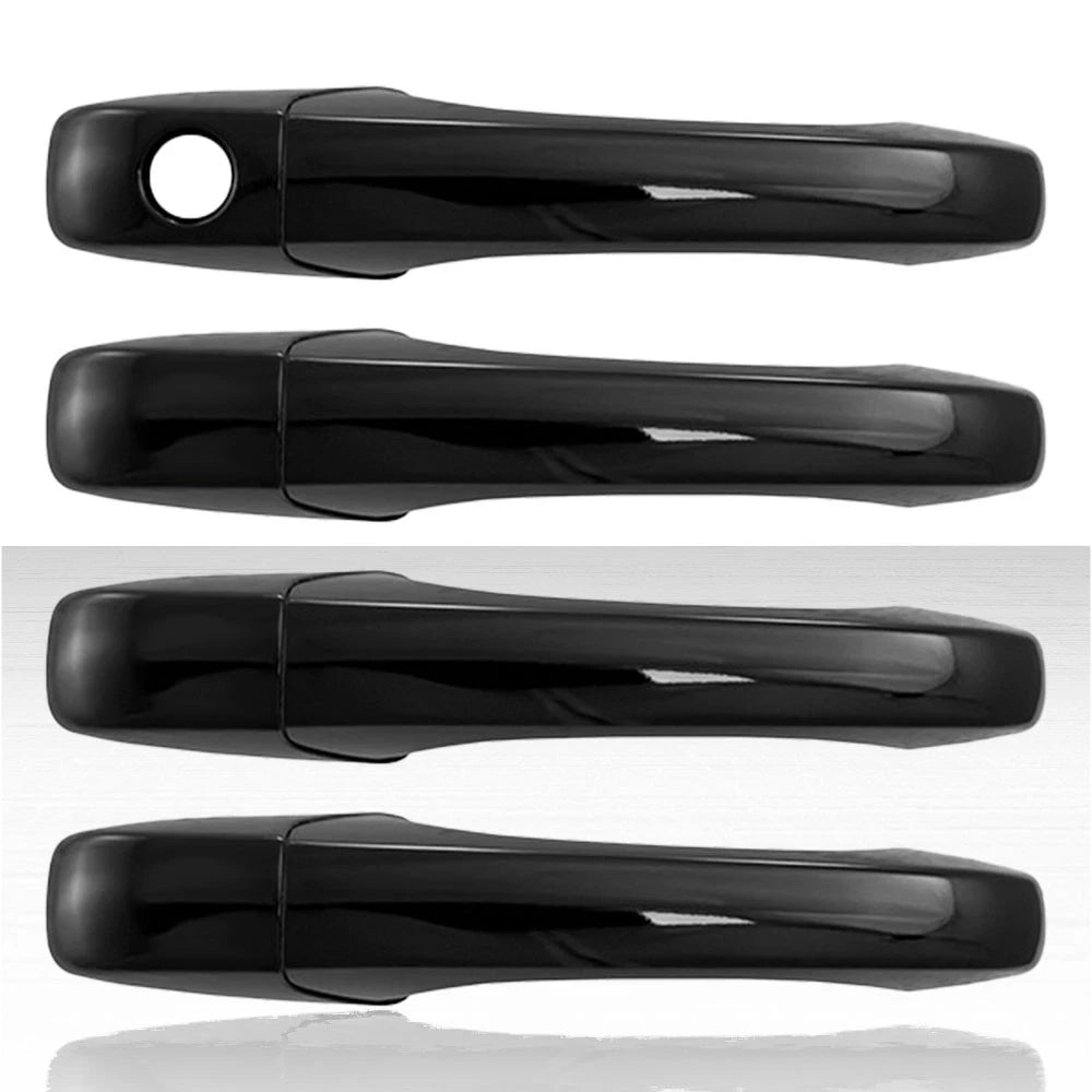 8pc Door Handle Covers for 08-16 Chrysler Town & Country - Gloss Black w/o Smart