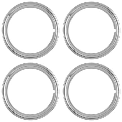 15" 1 1/2-inch Deep ABS Chrome Wheel Trim Rings - Upgrade Your Auto UARFH491