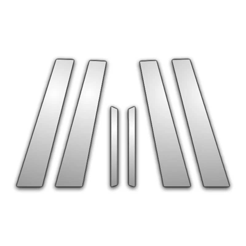 6Pc Chrome Pillar Post Covers for 2010-2012 Ford Fusion - P3065