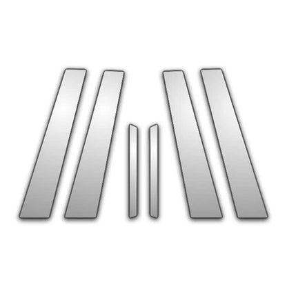 6Pc Chrome Pillar Post Covers for 2010-2012 Ford Fusion - P3065