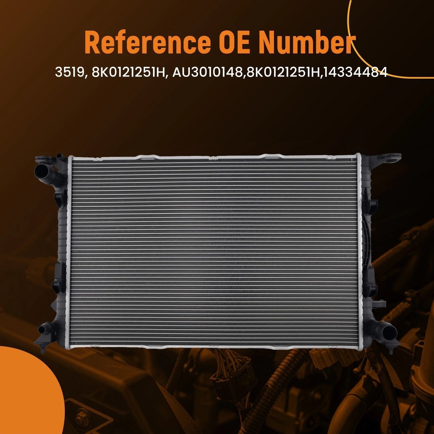 Aluminum Engine Radiator for Audi A5 Quattro Manual (2008–2010)