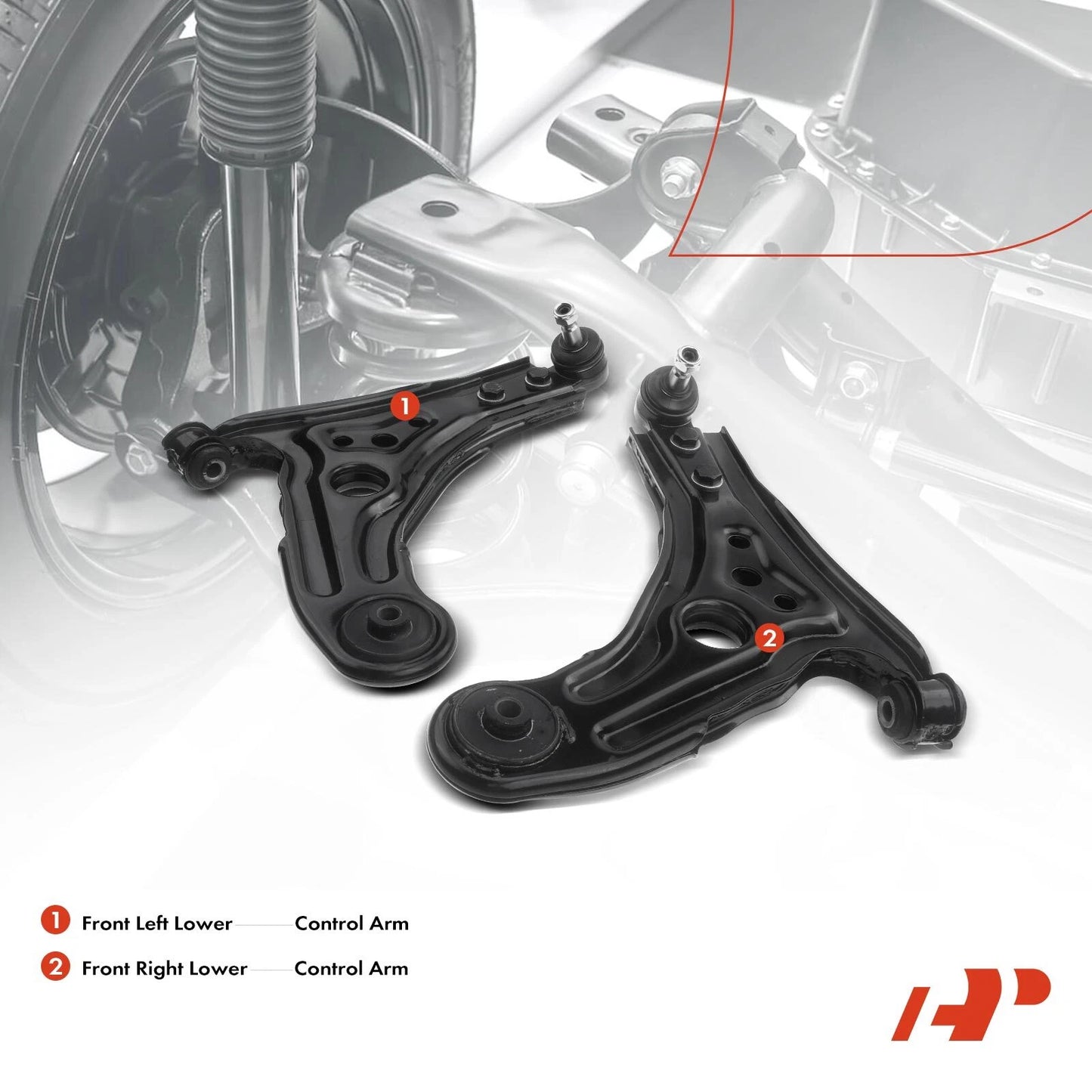 2X Front Lower Control Arm & Ball Joint Assembly for Chevy Aveo5 (2004–2011)