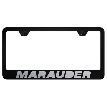 Etched on Black License Plate Frame - Officially Licensed for Mercury Marauder